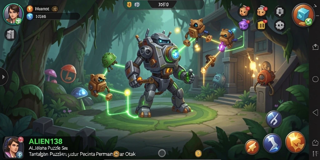 Tampilan gameplay seru dalam ALIEN138 dengan berbagai tantangan puzzle.