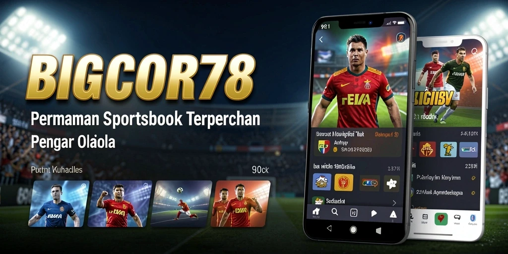 Screenshot utama BIGCOR78 menampilkan antarmuka taruhan olahraga yang dinamis.