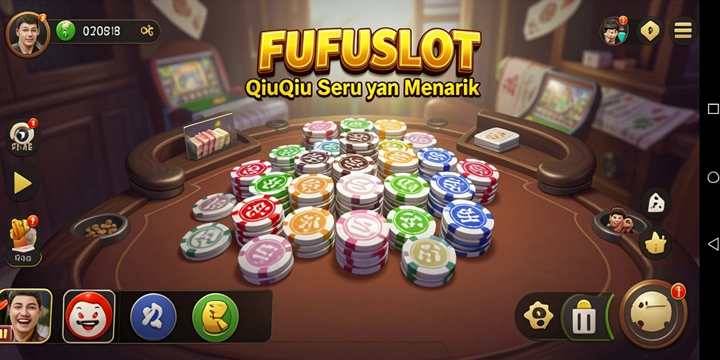 Screenshot gameplay FUFUSLOT yang menampilkan aksi QiuQiu yang mendebarkan.
