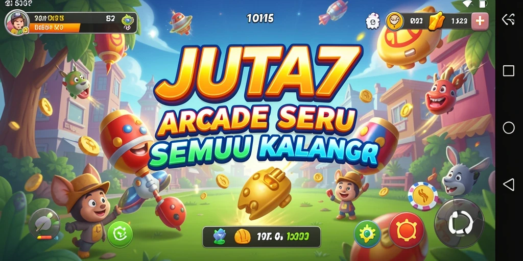 Screenshot gameplay JUTA7 yang seru dan penuh warna.