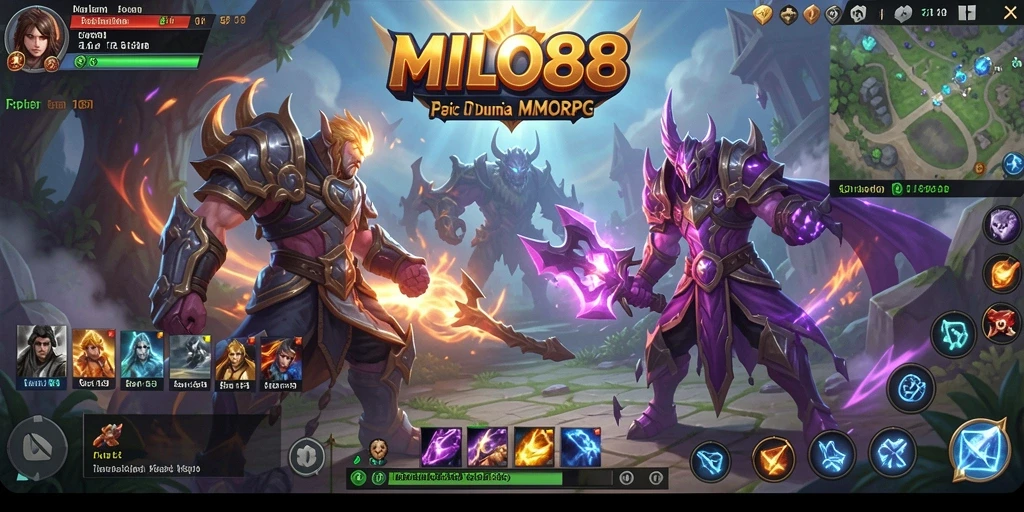 Tampilan gameplay seru dalam petualangan MMORPG MILO88.