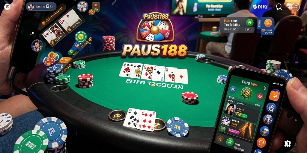 Tampilan gameplay Poker yang seru di PAUS188.