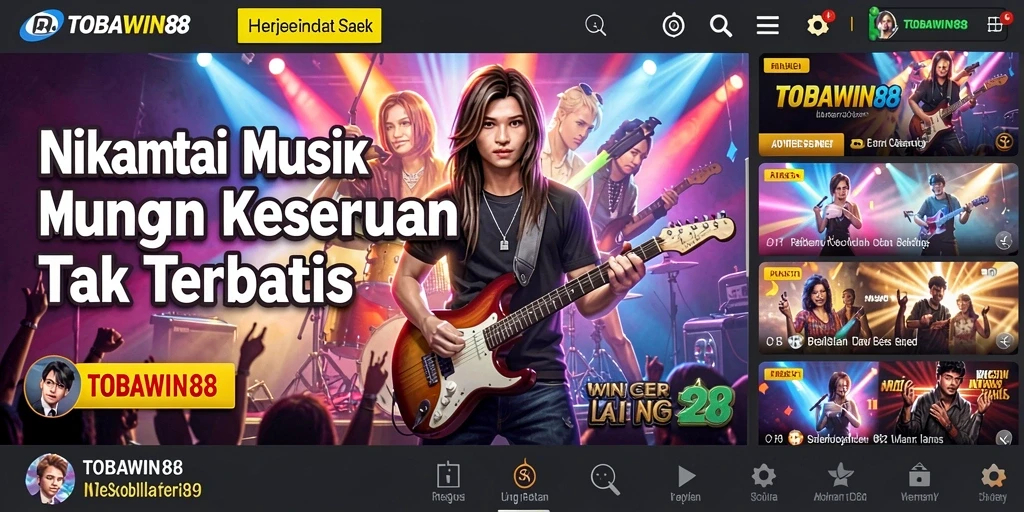 Screenshot gameplay <strong>TOBAWIN88</strong> menunjukkan keseruan bermain musik.