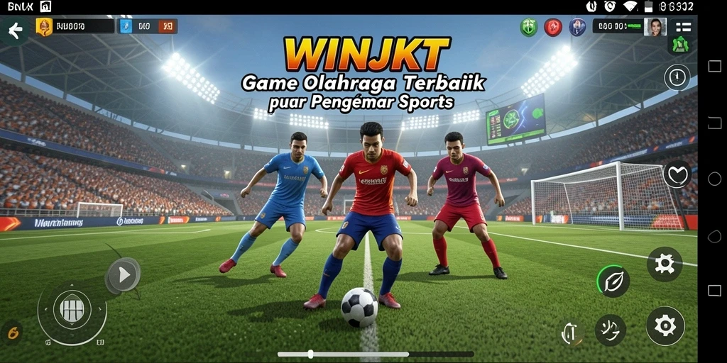 Screenshot gameplay menampilkan aksi olahraga yang intens dan grafis yang memukau.