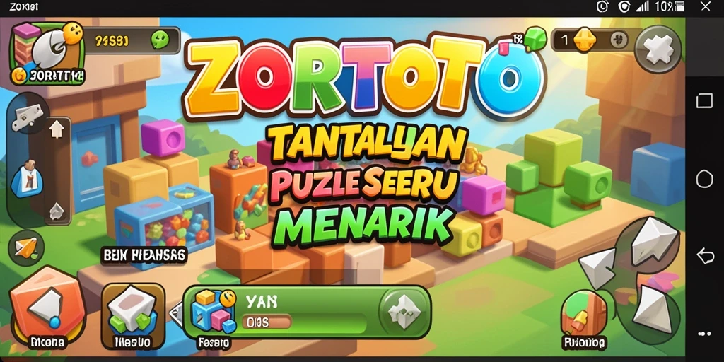Tampilan gameplay ZORTOTO dengan tantangan puzzle yang menarik.